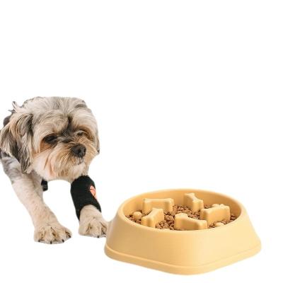 China Double Small Automatic Melamine Plastic Cat Bowl With Feet Food Water Dish Feeder Non-slip Rubber Bowl for sale