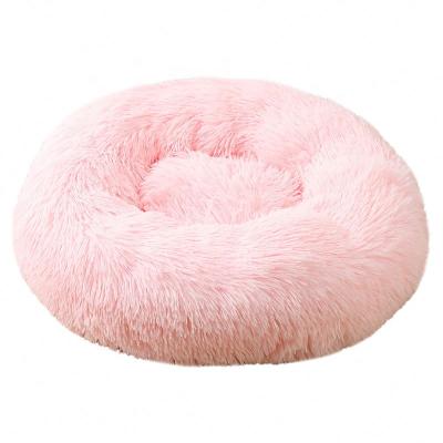 China Ultra Soft Washable Cushion Viable Cat Bed Pet Beds, Washable Faux Fur Dog Plush Around Luxury Dog Bed for sale