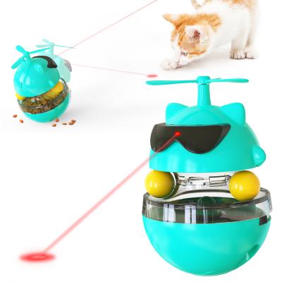 China Hot Selling Shaped Movable Stored With Wheels Laser Pet Toy Light Food Dispensing Toy For Cat Dog for sale