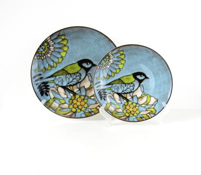 China Small Lotus Flowers and Birds Porcelain Dish Dinnerware Dinner Sets Restaurant Plate Traditional Filipino Discount Dish for sale