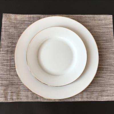 China Wholesale High Temperature Stain Porcelain Dish Sustainable 10.5 Inch Porcelain Dish Restaurant Set Western Dishes for sale