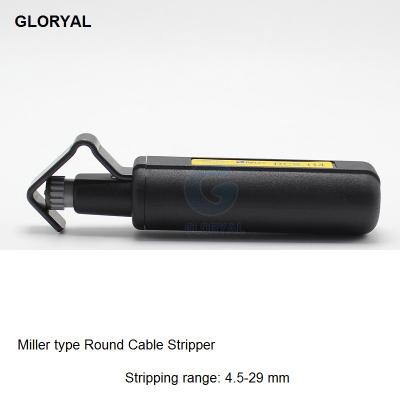 China PE/PVC/Rubber Jackets Removal GL-RCS-114 FTTH Tool Miller Type Round Cable Stripper for sale