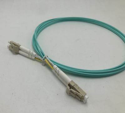 China Small Factor LC/UPC Multimode Duplex OM3 Fiber Optic Pluggable Patch Cord for sale