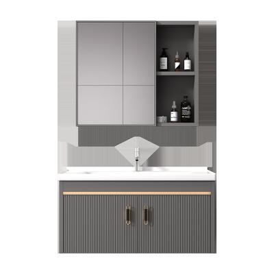 China Modern Hot Sale Best Quality 80CM Hotel Wall Mount Bathroom Vanity Cabinet With Sink for sale