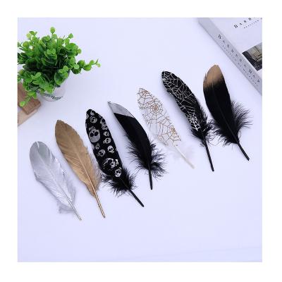 Китай DIY Half Gold And Half Silver Two Color Painting Process Goose Feather продается