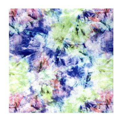 China Polyester Knitted Jacquard Fabric Spandex Tie Dyed Printed Fabric  With Various Patterns Te koop