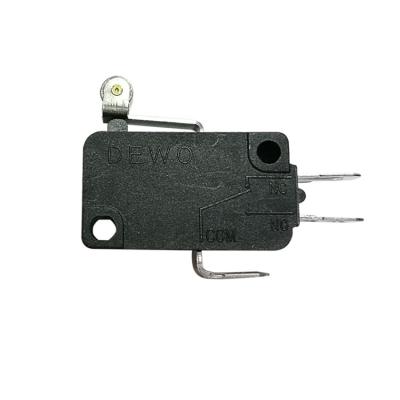 China Kw3a 3 Pins 15a 10t105 Micro Switch With Roller Lever DV-16-A05-WW1-200E for sale