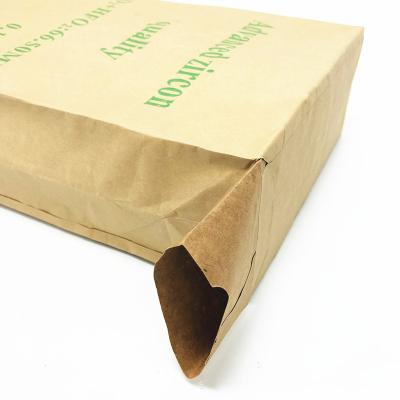 China Biodegradable 25kg Kraft Paper Bag 20kg 25kg Customized Kraft Paper Flour Packing Bag for sale