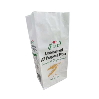 China Recyclable Multi-Wall 5kg 10kg Kraft Paper Flour Bag for sale