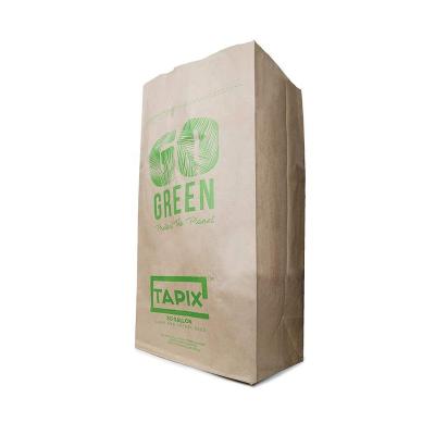 China Customized Recyclable Brown Paper Bag Leaf Lawn Grass Garden Biodegradable Paper Bag Refuse Waste Waste Waste Bags for sale