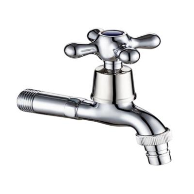 China Traditional long neck faucet zinc cross handle bibcock for sale