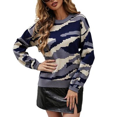 China Anti-pilling 2021 Custom Wholesale Ladies Sweater Knitwear Long Sleeve Crewneck Women Clothes Fashion Girl Knitted Pullover Woman Sweaters for sale