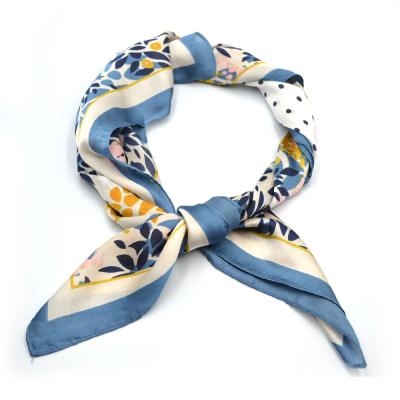 China Square Neck Scarf Fashion Head Leaf Print Multifunctional Floral Scarf Women Women for sale