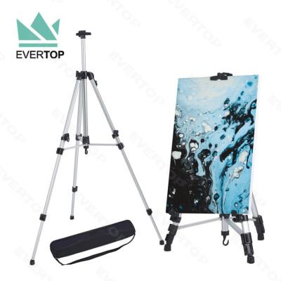 China TS-BT05 High Quality Easel Sketch Tripod Display Easel Painting Size Adjustable, Easel Stand Canvas Black Silver Drawing Painting Board for sale