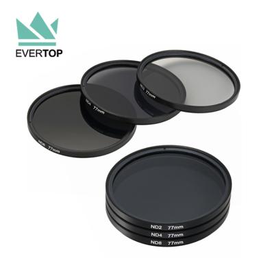 China Aluminum& Optical Resin TS-ND, EVERTOP Professional Neutral Density Filter ND2 ND4 ND8 for Nikon, Canon Camera for sale