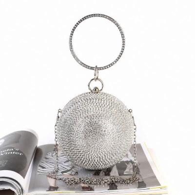 China Luxury Popular Round Crystal Wedding Ball Purse Ladies Evening Clutch Bags For Women for sale