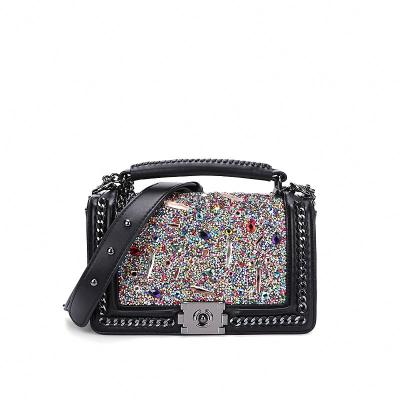 Cina 2020 high quality diamond bag black ladies customlogo bags cross - body silver girl women women purses and handbags in vendita