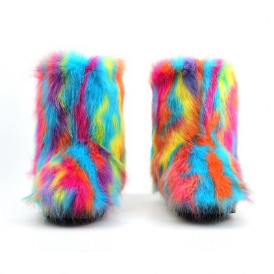 中国 Hot Sale Anti-slippery Warm Gift Hairy Shoes Snow Ladies Winter Boots For Women 販売のため