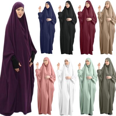 Κίνα Daily Hot Selling Abaya Robe Middle East Dubai Long Abaya Dress Muslim Multicolor Solid Long Dress With Hijab προς πώληση