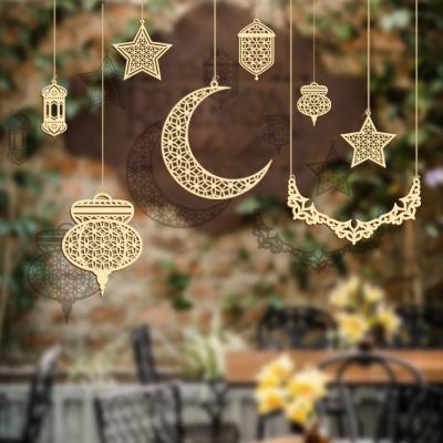 Κίνα Islamic Muslim Wooden Eid Mubarak Decorations Wooden Pendant Eid Mubarak προς πώληση