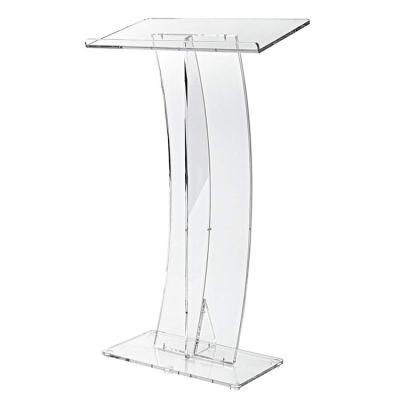 China Environmental Friendly Customized Clear Acrylic Lectern For Conference Exhibition for sale