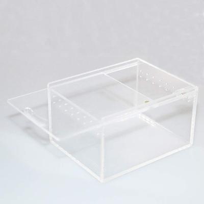 China Viable Acrylic Transparent Sliding Type Reptile Box Smart Pet Feeder Storage Reptile Breeding VONVIK Box for sale