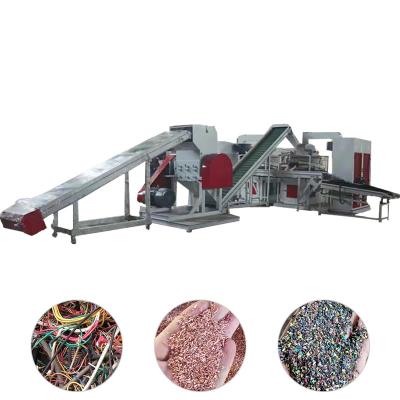 China Scrap Copper Wire Processing And Recycling Automatic Dry Messy Waste Line Multifunction Wire And Cable Separation Granulator Crushing Equipment for sale