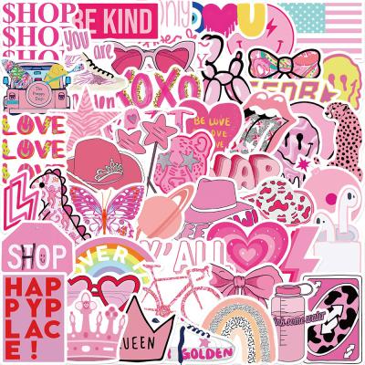 China Wholesale Professional Cute Cartoon Sticker Factory Water Bottle Stickers Valentines Day Teens Laptop Pink Girl Graffiti Stickers for sale