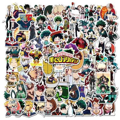 China Custom Cartoon Diy Sticker My Hero Academia Anime Laptop Notebooks Decoration Waterproof PVC Stickers for sale