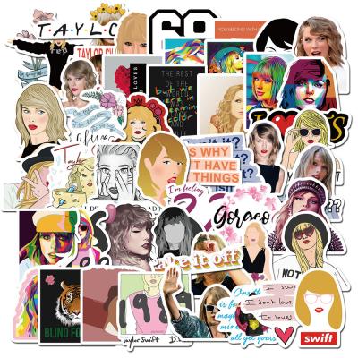 China Cartoon Sticker 50 PCS Singer Taylor Star Idol Decal Diy Paper Graffiti Waterproof and Movable Sticker for sale