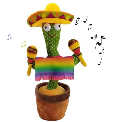 China Funny tok explosive Toy Tik electric dancing and music talking toys shake dancing cactus with 120 English song and recording function for sale