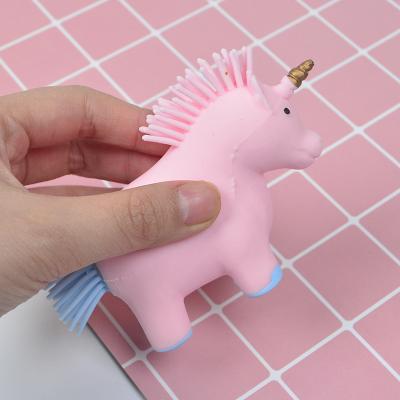 China Squishy Educational Toy Stress Relieve Unicorn Squeezed Duct Toy Amazon Hot Selling Funny Educational Squeeze Toy Lovely for sale