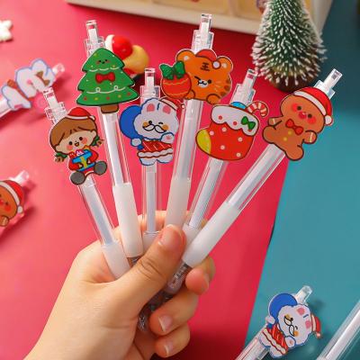 China Wholesale New Normal Christmas Pens Cartoon School Office Supplies Pen Gel for sale