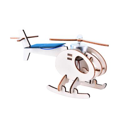 China DIY Toy Set Wholesale Educational Science Toy Intelligent Diy Model Solar helicopter for kids handmade for sale