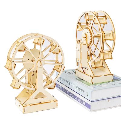 China Earlier Education Factory Outlet Ferris Wheel Wood Puzzle Adults Speed ​​3d Toy Puzzle Diy Toy For Children for sale