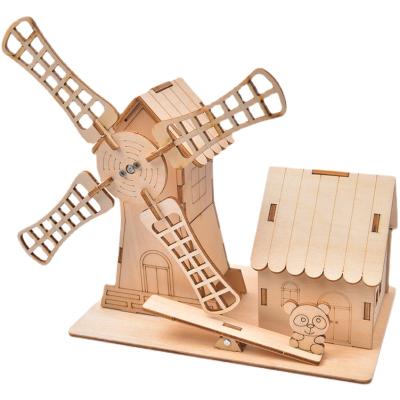 China DIY TOY Hot Sale Solar Power Roomtime 3d Diy Wood Open Assembly Music Box Educational Toy Scinence Learning Diy Wooden Room Puzzle for sale