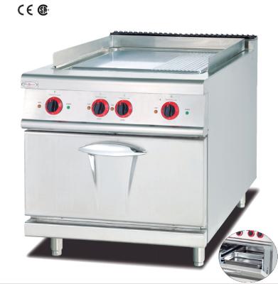 China 201/304 stainless steel commercial hotel restaurant kitchen cooker 700 series electric griddle with baking oven 1/3 fluted for sale