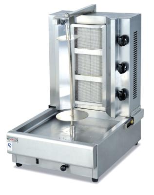 China Shawarma 3 Burners Gas Kebab Equipment Doner Kebab Shop Shawarma Making Machine for sale