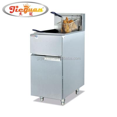 China Stainless Steel Gas 2 Baskets Fryer With SIT Valve Temperature Controller GF-23G for sale