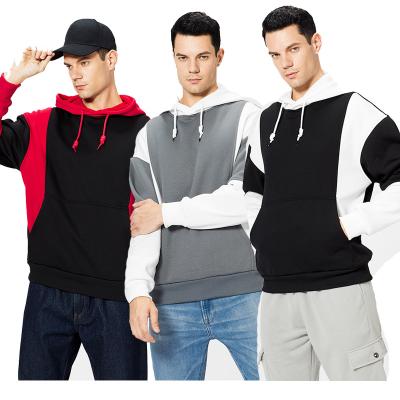 China Newest White Breathable Hot Sale High Quality Men's Custom Colorblock Plus Size Sweater Gym Fashionable Hoodies for sale