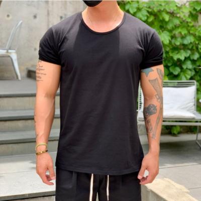 China High Quality Wholesale Mositure Wicking Fitness Jogger Gym Anti-Wrinkle Men Outdoor Wear Plus Size T-shirts for sale