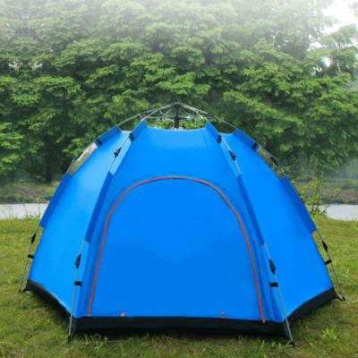 China Windproof 5-8 Person Camping Tent Single Layer Waterproof Diagonal Tying Type Pop Up Anti UV Tourist Tents Open For Outdoor Beach Hiking Travel for sale