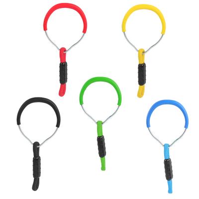 China Outdoor Play Outdoor Backyard Play Colorful Gymnastic Rings Dangle Bar Rings for sale