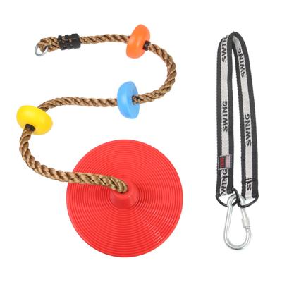 China Amazon Outdoor Playground Climbing Rope Tree Swings Seat Disc Set Adjustable Accessories for Kids Indoor Outdoor Backyard with Steps for sale