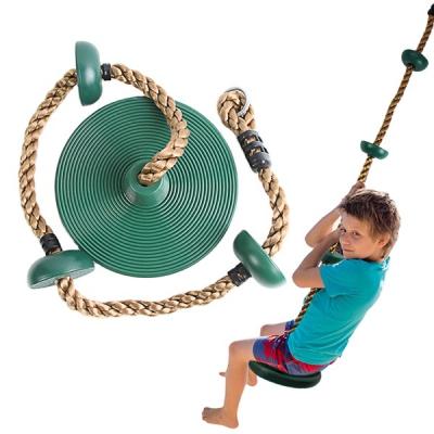 China Amazon Outdoor Playground Climbing Rope Tree Swings Seat Disc Set Adjustable Accessories for Kids Indoor Outdoor Backyard with Steps for sale