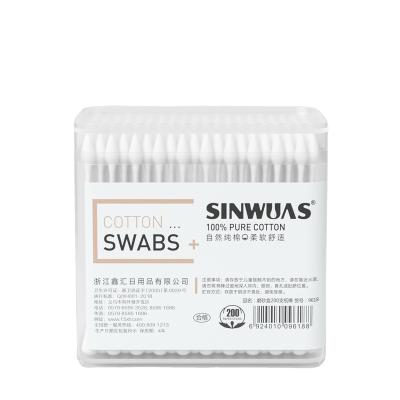 China Cotton Disposable Cotton Swabs For Cosmetic For Cleaning Use With Double Ends for sale