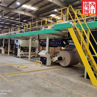 China 20-90KW Two-Layer Corrugated Single Face Production Line for High-capacity Production for sale