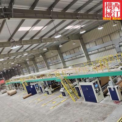 China WEST RIVER Backhoff Cruise Control System 3Ply Corrugated Cardboard Carton Production Line for sale