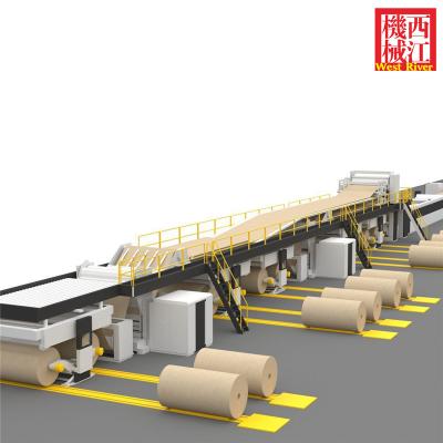 China High Speed 3Ply, 5Ply, 7Ply Complete Corrugated Cardboard Production Line for sale