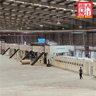 China 7Ply Fully Automatic Corrugated Cardboard Production Line with Newest System 100-350m/min AAA flutes for sale